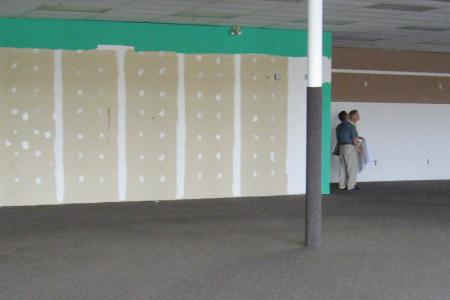 Photograph of the Interior of Worthington Park Library During Construction
