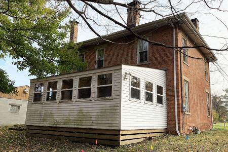 Photograph of the Rear (West Side) of the Historic Gardner Homestead