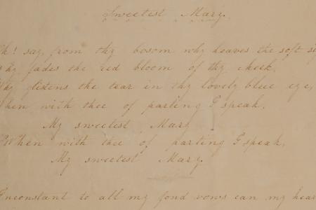Poem Written for Mary Johnson from Unknown Writer Titled "Sweetest Mary"
