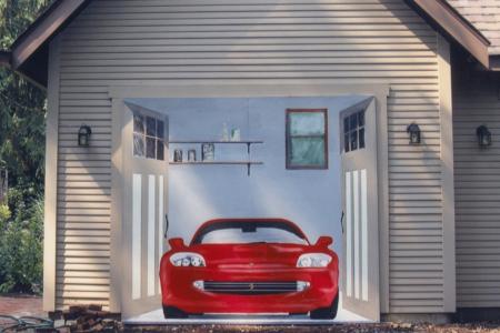 Porsche Painting on Garage at 180 West South Street