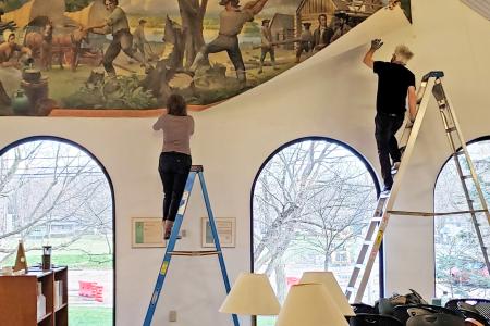 Removal of the "Founding of Worthington" Mural on December 14, 2020