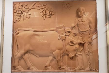 "Scioto Company Settler" Sculpture at the Worthington Post Office