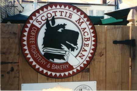 Scottie MacBean Sign at the Back Entrance of Store