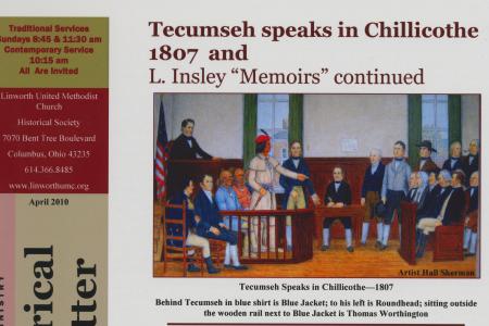 Tecumseh Speaks in Chillicothe 1807 and  L. Insley "Memoirs" Continued