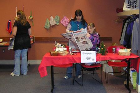 Teens at Welcome Table at the 2006 Holiday Bazaar