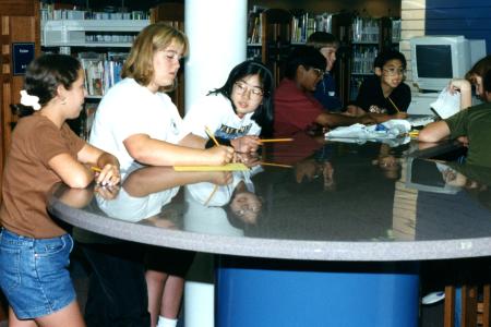 Teens at the Northwest Library’s After-Hours Summer Reading Program Party