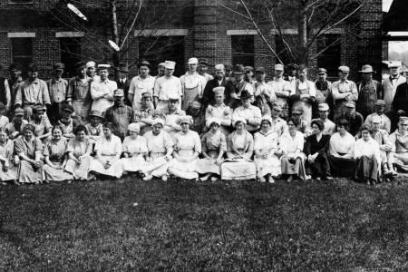 Workers at Pottery Plant