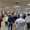 Attendees at the Thomas Worthington High School Alumni Tour, Gathered in Library