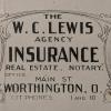 Business Card for W.C. Lewis Agency Insurance