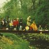 Colonial Hills Elementary Students on Footbridge over Rush Creek
