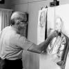 David Philip Wilson Works on a Portrait