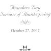 Founders Day Service of Thanksgiving