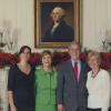 Photograph of Claire Shipman, First Lady Laura Bush, President George W. Bush and Jill Ensminger