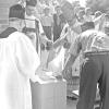 Photograph of Sealing of Time Capsule and Cornerstone at St. Michael's School, 1954