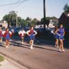 Photograph of Thomas Worthington High School Marching Band in Parade to Ribbon Cutting at Reopening of the Old Worthington Library