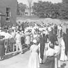 Photograph of the Crowd at the Cornerstone and Time Capsule Installation at St. Michael's School, 1954