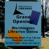 Poster Announcing Opening of Online Library