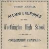Program for Worthington High School Alumni Exercises, 1884