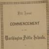Program for Worthington Public School Fifth Annual Commencement, 1884