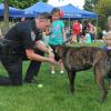Reserve Officer Sean Haggard and Shadow the police dog